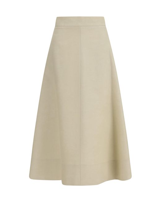 P.A.R.O.S.H. White P.A.R.O..H. Wide Midi Skirt