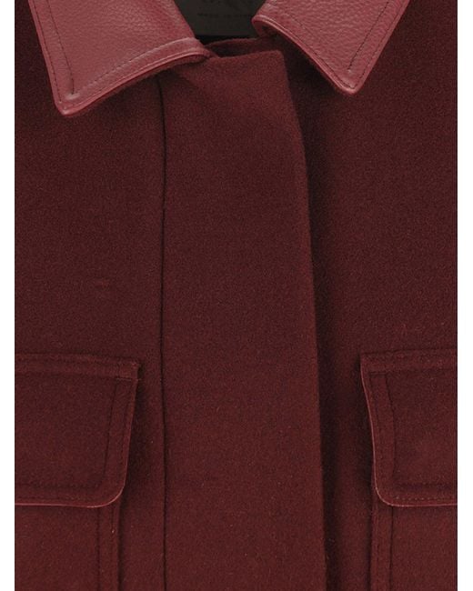 Max Mara Purple Aeroso Wool, Alpaca And Cashmere Sleeveless Coat