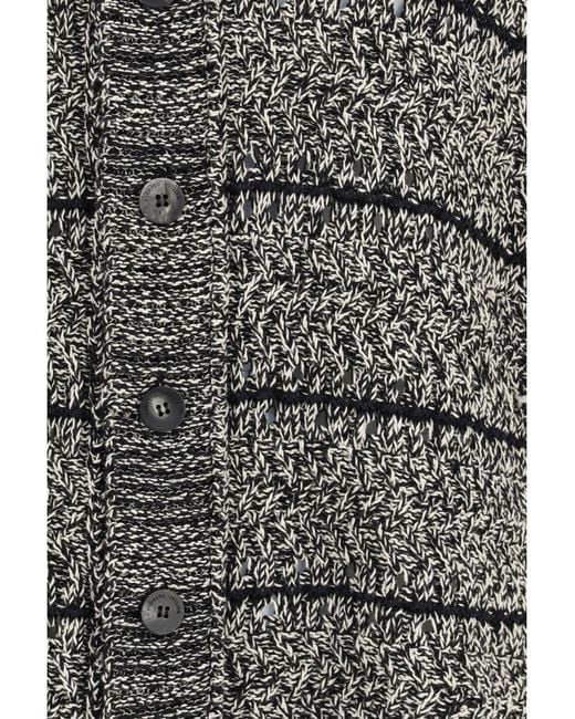 Roberto Collina Gray Mouliné Knit Shirt/Ecru