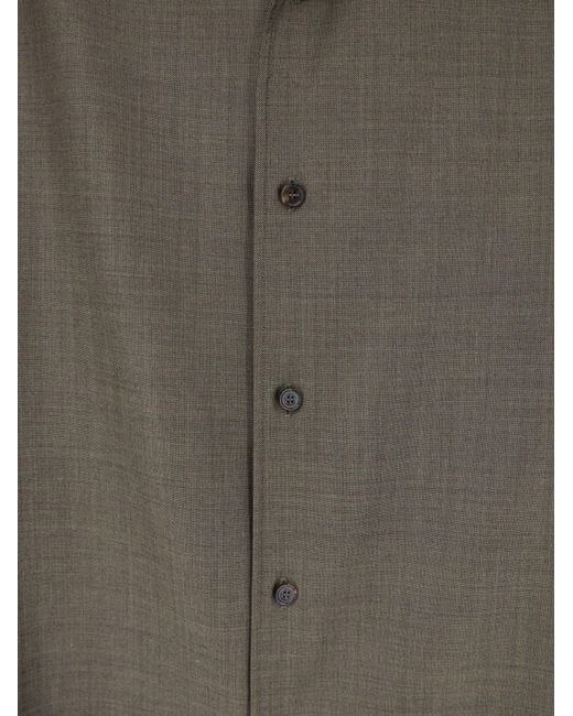 Loro Piana Gray Elyse Virgin Wool Shirt