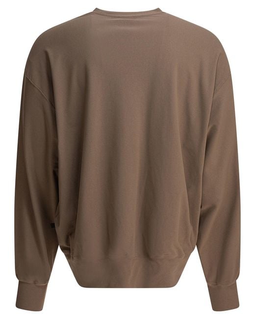 DAIWA PIER 39 Brown Crewneck Sweatshirt for men