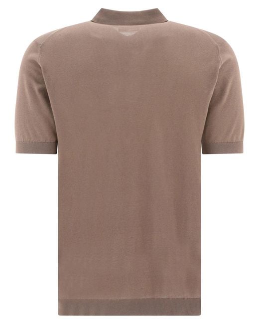 John Smedley Brown "Adrian" Polo Shirt for men
