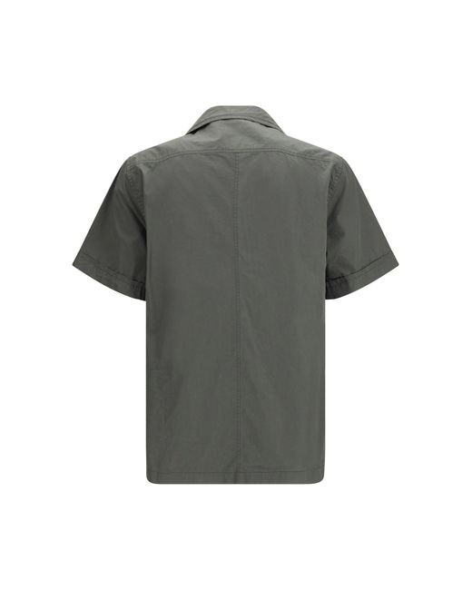 Dolce & Gabbana Gray Dolce & Gabbana Short-Sleeve Shirt With Chest Pocket for men