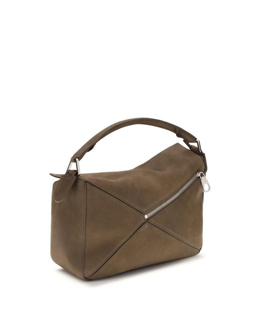 Loewe Brown Featherlight Puzzle Small Bag