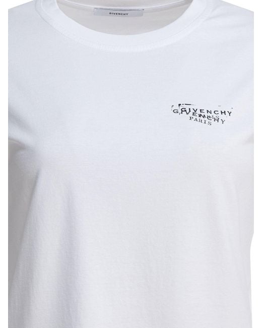 Givenchy White "Fitted" Crew-Neck T-Shirt