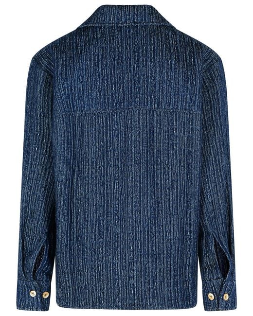 Séfr 'Wes' Cotton Shirt in Blue for Men | Lyst