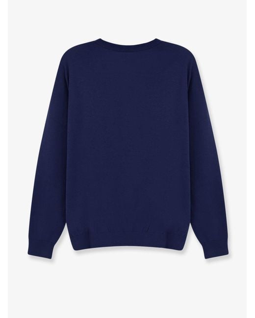 Aspesi Blue Sweater Cotton-Silk-Linen for men