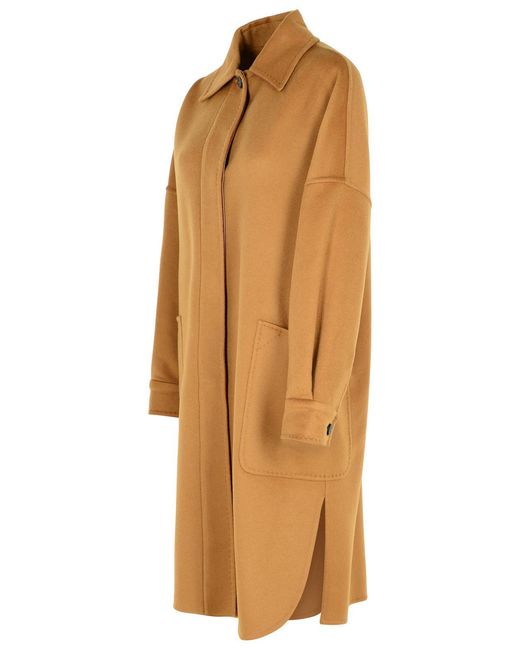 Max Mara Orange 'Baruffa' Cashmere Coat