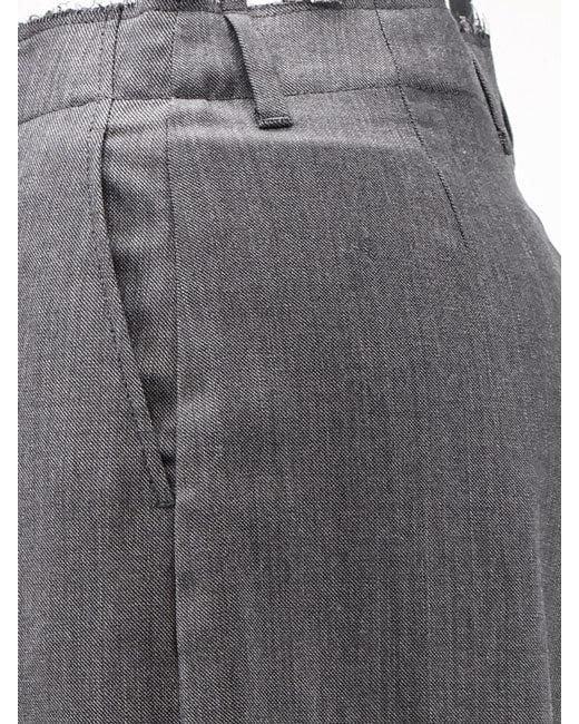 MM6 by Maison Margiela Gray Virgin Wool Cotton Trousers