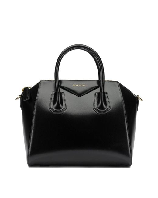 Givenchy Black Antigonia Calf Leather Cotton Acrylic Handbag