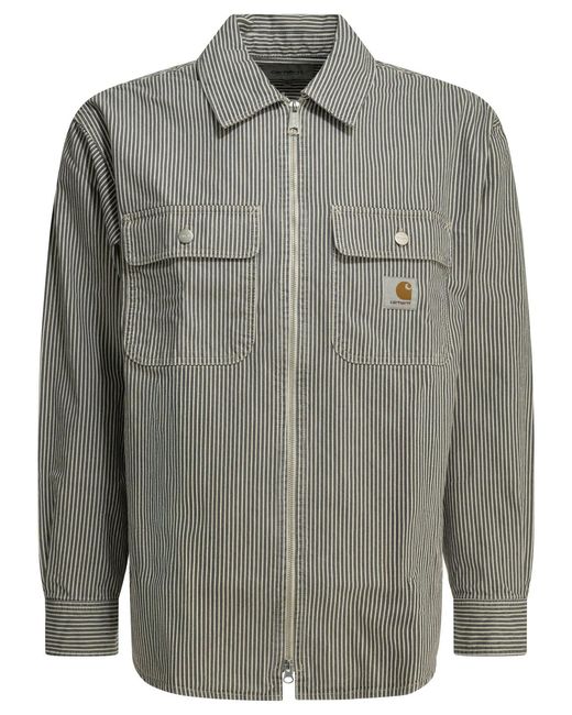Carhartt Gray Mercer Cotton Overshirt Jacket