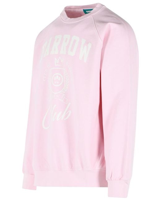 Barrow Pink Cotton Sweatshirt for men