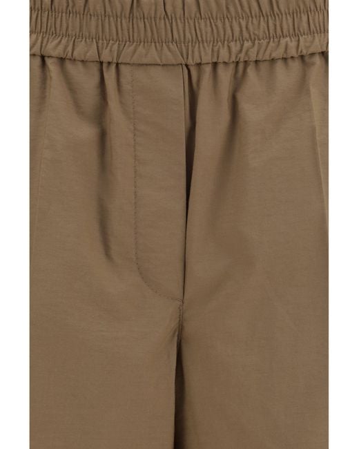 Brunello Cucinelli Brown Pants With Elasticated Waist