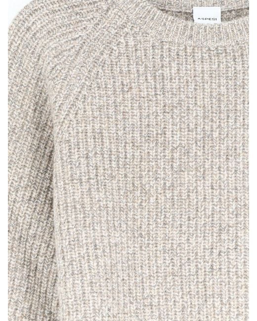 Aspesi White Virgin Wool Sweater