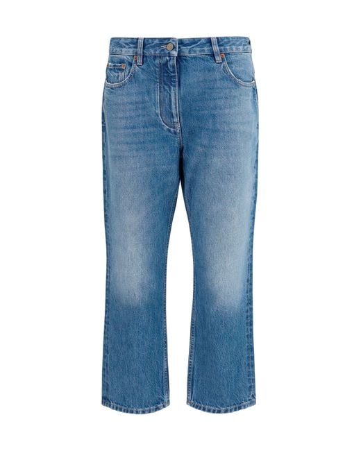Valentino Blue Straight-Leg Jeans