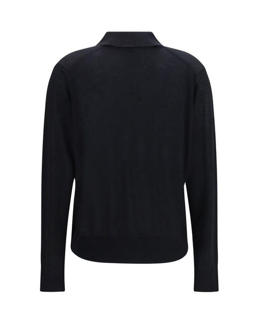 Loulou de Saison Blue Miles Long-Sleeve Polo