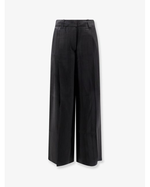 Women's Black Airy Rayon Trousers