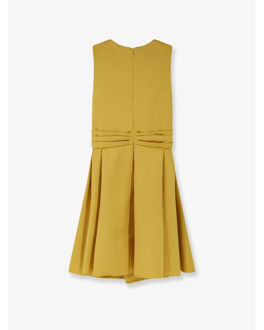 Elisabetta Franchi Yellow Satin Mini Dress