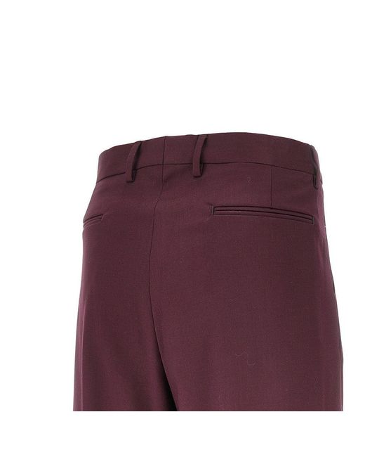 MARSĒM Purple Twill Pants With Darts for men