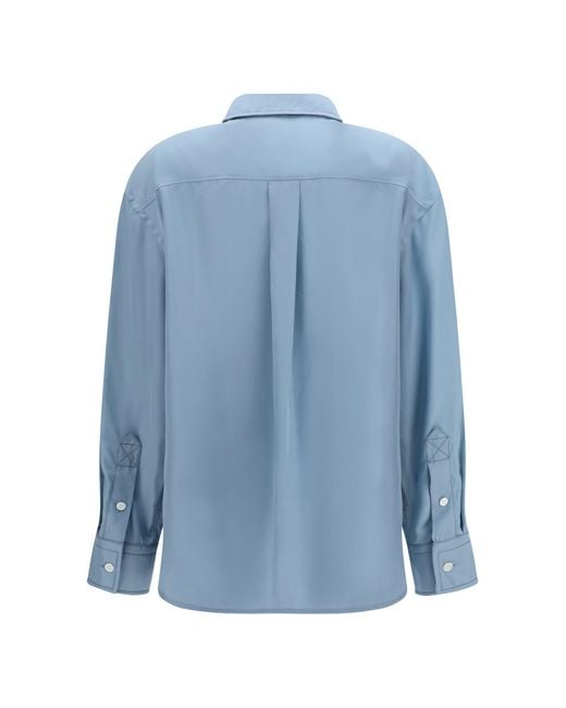 Bottega Veneta Blue Washed Parachute Shirt