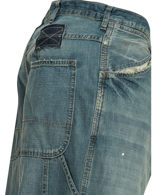 Maison Margiela Blue Wide Leg Jeans
