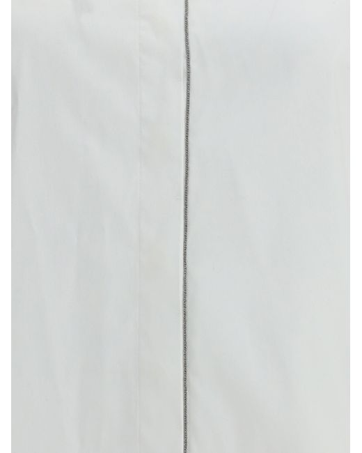 Brunello Cucinelli White Shirt With Embellishments