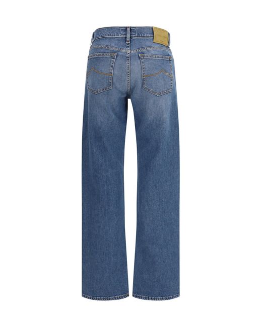 Jacob Cohen Blue Claire Mid-Rise Straight Jeans