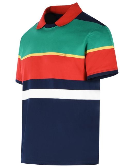 Versace Blue Cotton Jersey Sweater for men