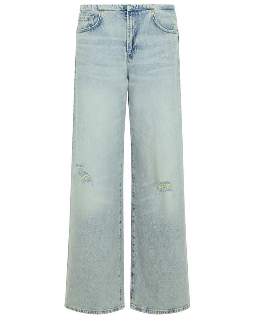 7 For All Mankind Blue Sunkissed Light Jeans