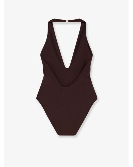 Zimmermann Purple Luna Halter Bodysuit