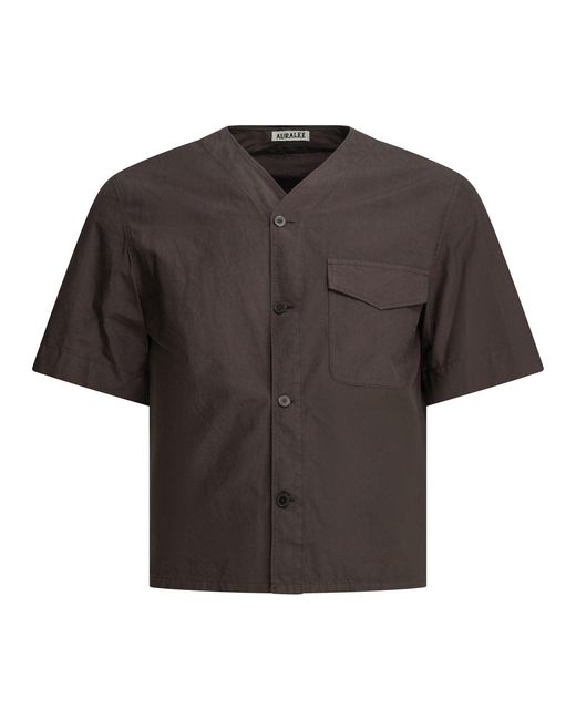 Auralee Gray Finx Casual Shirt Dark for men
