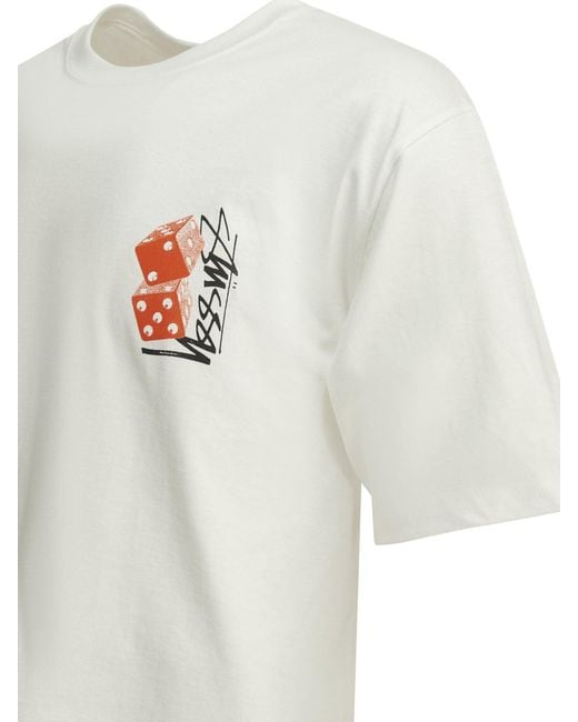 Stussy White Cotton T-Shirt for men