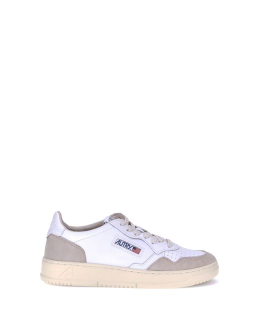 Autry White Medalist Low Sneakers for men