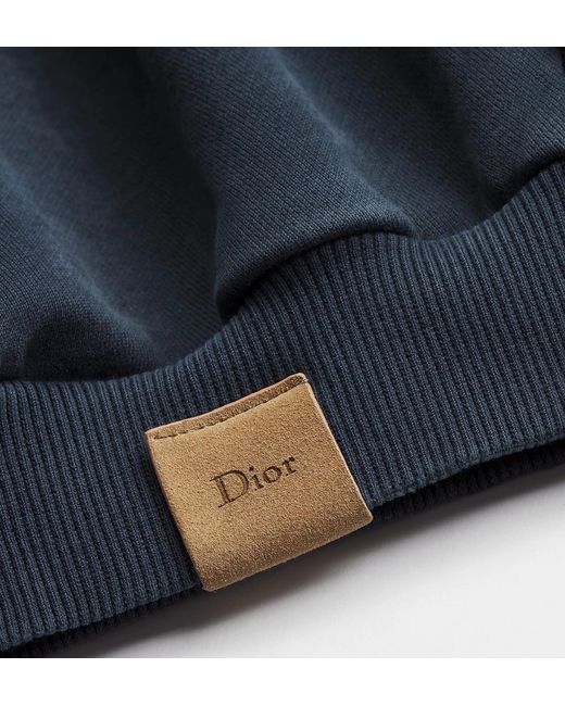 Dior Blue Hooded Sweatshirt for men