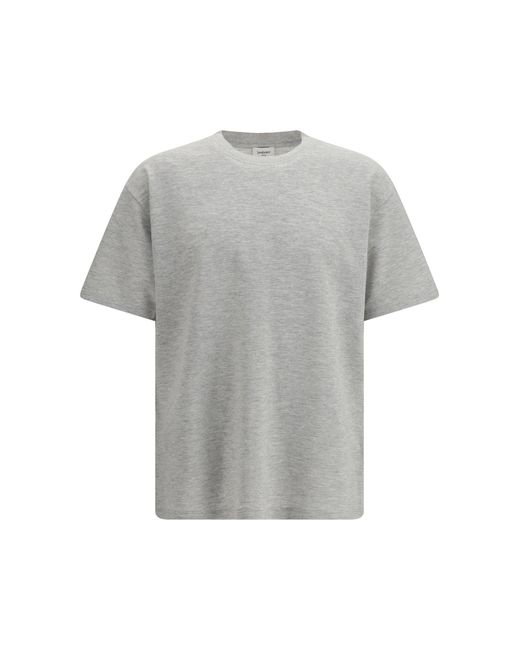 Saint Laurent Gray Cassandre Piquã T-Shirt for men