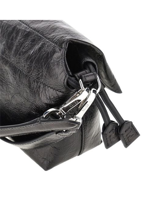 Fendi Black Medium Leather 'Baguette Soft' Bag