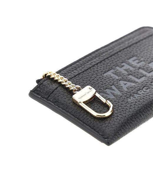 Marc Jacobs Black Grained Leather Zip Wallet