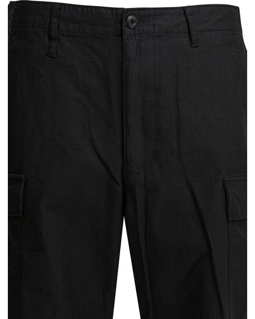Human Made Black Cotton Cargo Pants Trousers for men