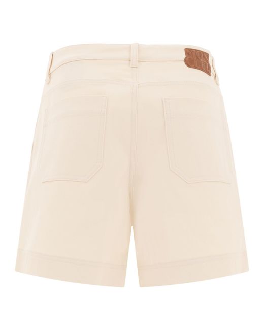 Moncler White Cotton Gabardine Shorts