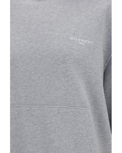 Givenchy Gray Cotton Hoddie for men