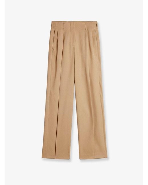 Golden Goose Deluxe Brand Natural Flavia Virgin Wool Trousers