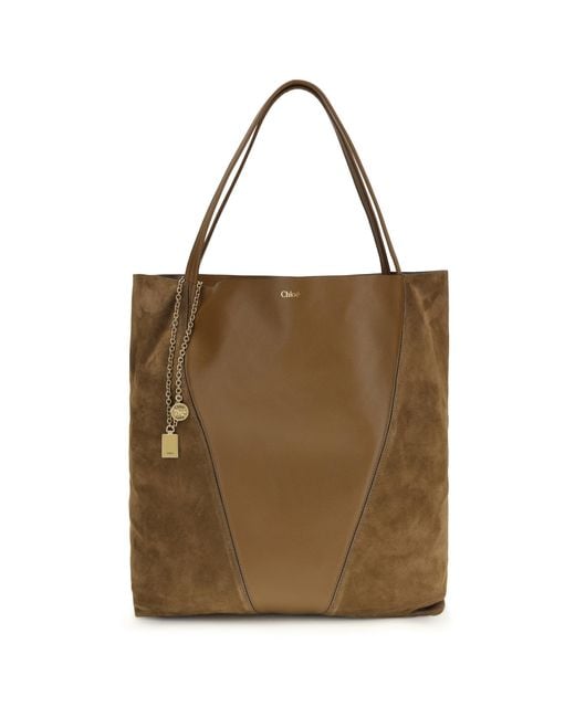 Chloé Brown Chloã Spin Tote Bag