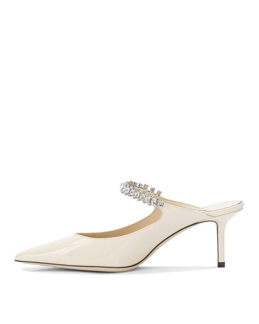 Jimmy Choo White "Bing 65Mm" Mules