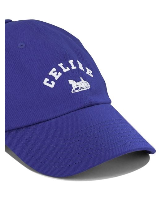 Céline Blue Cotton Hat for men