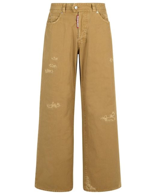 DSquared² Natural '9 To 5' Cotton Pants