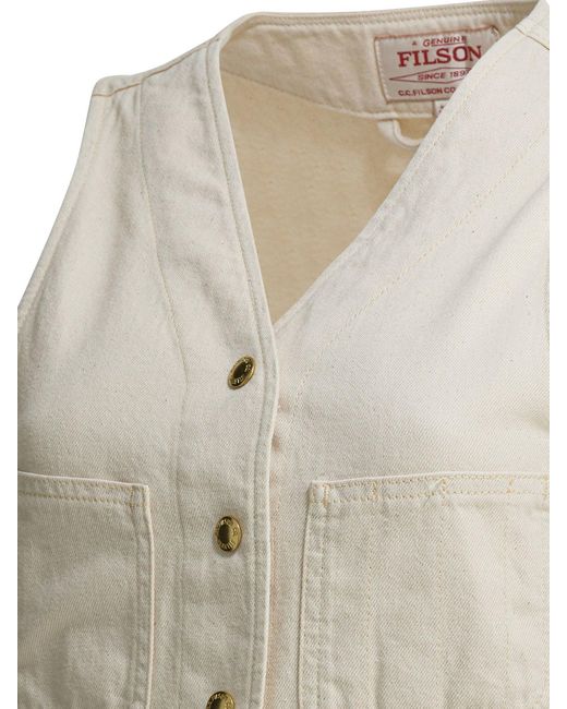 Filson White "Archive Cruiser" Sleeveless Jacket