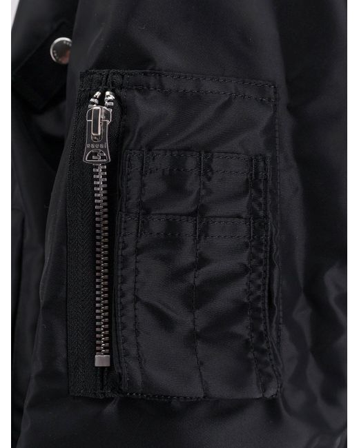 Sacai Blue Nylon Bomber Jacket for men