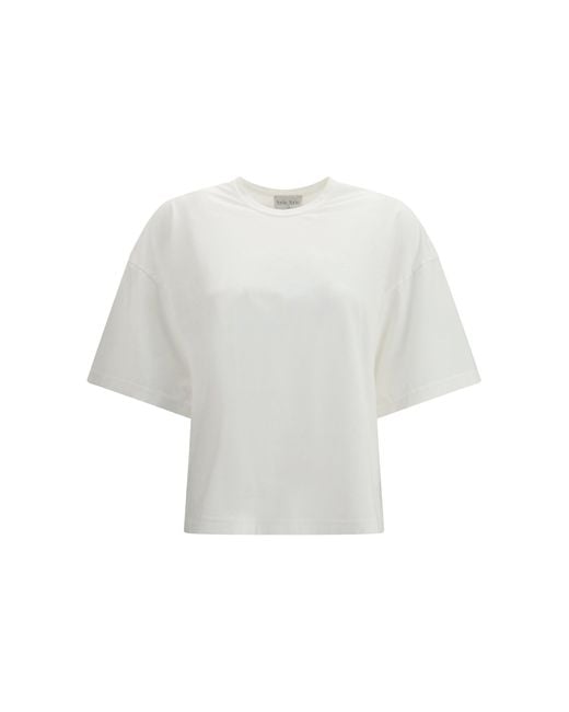 Forte_forte White Forte_Forte Oversized Cotton Jersey T-Shirt