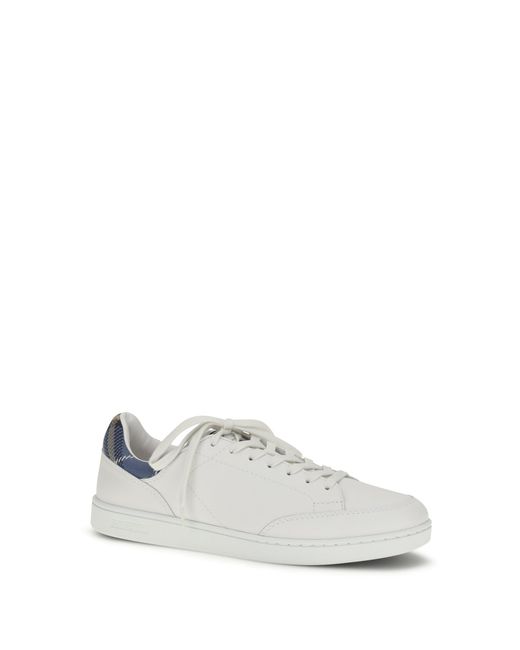 Burberry White Set Leather Sneakers for men