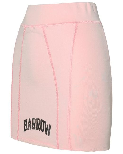 Barrow Pink Cotton Miniskirt